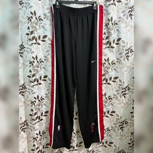 Vtg Nike NBA Authentics Miami Heat Warm Up Tear Away Pants Men's sz L Logo